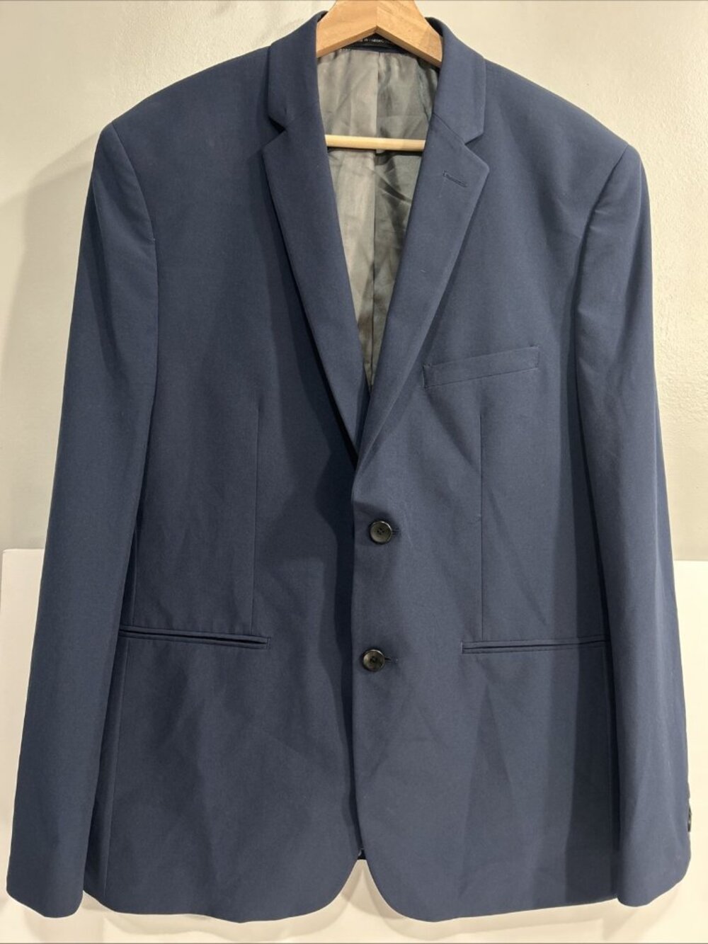 Perry Ellis Premium The Tech + Suit Men's Blue Solid Slim Suit Jacket 42R Slim
